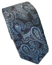 Chaps Tie Men Paisley Blue Silver 55&quot; x 3&quot; 100% Polyester - £12.40 GBP