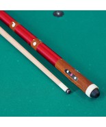 Vintage Pool Cue Custom? Wood w/ Triple Red Wrap Inlay - 2 Piece 56in / ... - $1,042.87 MXN
