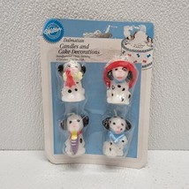 Vintage Wilton 1993 Cake Candles Decorations Dalmation Dog Puppies Set Of 4 - £15.49 GBP