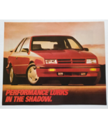 1989 Vintage Print Ad Dodge Shadow ES Performance Lurks In The Shadows - £12.35 GBP