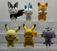 New 6Pcs/Set Pokemon Pikachu Cover Face Cute Figure Toys - $20.42