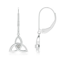ANGARA 1.6mm Natural Diamond Celtic Knot Earrings in 14K Solid Gold for Women - £452.51 GBP