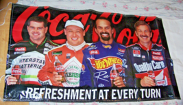 Coca Cola Official Drink of NASCAR 9-Feet Long Vinyl Banner Featuring 4 ... - $95.00