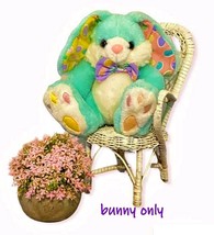 Green Bunny Rabbit Plush Stuffed Jelly Beans Easter Kids of America  7 Inch VTG - £12.74 GBP