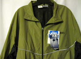 ASICS Windjammer Stowable Pocket Pack Jacket Reflective Strips Nylon Zips Men L - £31.13 GBP