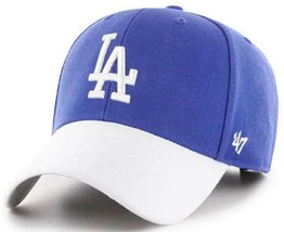 Los Angeles Dodgers MLB &#39;47 MVP Blue Two Tone Hat Cap Adult Men&#39;s Adjustable - £18.18 GBP