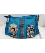 BETTY BOOP HANDBAG PURSE  2012  Rhinestone W/ Embroidered Patches Turquo... - £78.41 GBP