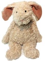 Jellycat Junglie Bunglie Bunny Plush Scruffy Tan Brown Velvety Velour Suede Ears - £23.18 GBP