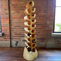 Wine Rack Acacia Solid Wood Wine Bottle Holder Wine Stand Bottle Shelf L... - $1,353.11