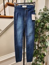 Free People Feel Like Sunshine Blue Denim Cotton Dark Wash Jeans Pant Size 24 - £51.95 GBP