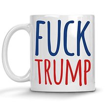 Funny Fuck Trump Coffee Mug, Anti-Trump AF RESIST Mug, Funny Letter Print Gift H - £11.67 GBP
