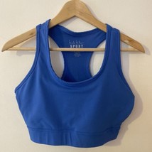 Nicole Miller Sport Blue Racerback Sports Bra Size Medium - $12.20