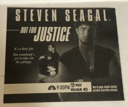 Out For Justice Vintage Print Ad Steven Seagal Tpa4 - £4.57 GBP