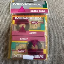 Memorex dBS 60 Cassette Tapes 2 Pack, Brand New Never Used - £7.32 GBP