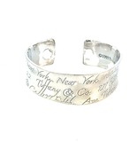 Tiffany &amp; Co Cuff Bangle Size M 7.5&quot; Sterling Silver Estate TIF930 - $584.10