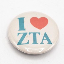 Vintage i Love Zta Zeta Tau Alpha Confraternita Pin Pinback Spilla - £35.72 GBP