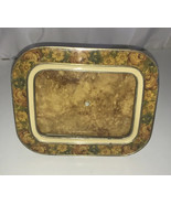 Vintage 6&quot; x 4.75&quot; Enameled Heavy Metal  Picture Frame Swivel Back Easel... - £9.58 GBP