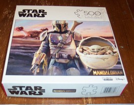 Star Wars Disney The Mandalorian &amp; Baby Yoda 500 Piece Jigsaw Puzzle Buffalo - £13.06 GBP