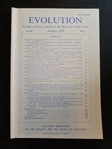 International Journal of Organic Evolution January 1989 Vol 43 No 1 Pg 1-244 - £23.25 GBP