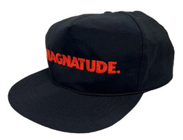 Vintage Magnatude Cigarettes Hat Cap Snap Back Black Nylon Advertising Mens - £14.01 GBP