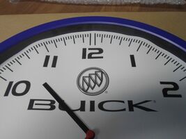 Wall Clock Buick Regal LaCrosse Enclave Licensed GM Blue White Quartz WA... - $20.95 CAD
