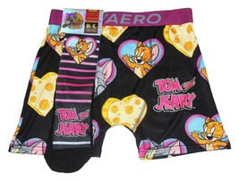 2-Pc Aeropostale Tom &amp; Jerry Hearts Limited Ed Black Boxers &amp; Crew Socks Men&#39;s - £20.15 GBP