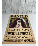 Wanted Dead Or Alive Dracule Mihawk Marine Anime Poster One Piece Manga ... - £15.15 GBP