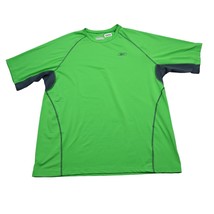 Reebok Shirt Mens XL Extra Green Stretch Workout Gym Running Work Cross ... - £17.39 GBP