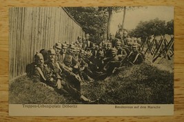 Vintage Postcard WWI 1914 German Military Doeberitz Soldiers at Rest in Uniform - £9.96 GBP
