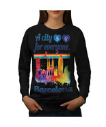 Gay Pride Love Barcelona Jumper Spain City Women Sweatshirt - £15.17 GBP