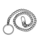 STAINLESS STEEL BIKER KEYCHAIN 16” Silver Link Chain Wallet Punk Trucker... - $132.30 MXN