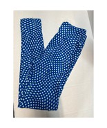 Lularoe One Size Geometric Blue Leggings Blue Square High Rise Athleisur... - $408.81 MXN
