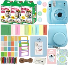 Sky Blue Fujifilm Instax Mini 11 Instant Camera Accessory Kit With, And More. - £134.74 GBP