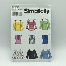 Simplicity 5662 Size HH 6, 8, 10, 12 Uncut Misses Knit Tops Pattern - £7.96 GBP
