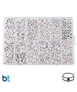 BeadTin White Opaque 7mm Coin Plastic Alpha Beads - Black Letters (Box Set) - $373.45 MXN