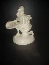 Bisque Ceramic Atlantic Mold Kneeling Shepard Nativity Figurine 5 1/2&quot; W... - £13.66 GBP