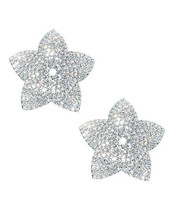 Neva Nude Burstin Blooms Crystal Jewel Reusable Silicone Nipple Pasties - Clear - $24.39