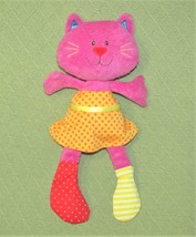 Baby Gund Missy Meow Sock Hop Crinkle Rattle Plush 15" Stuffed Purple Cat Crib - $10.80