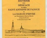 Souvenir Saint Antoine De Padoue de La Baie Du Febvre Quebec Canada June... - £17.40 GBP