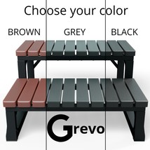 GREVO Hot Tub Steps / Spa Steps for Round or Straight Sided Spa, Non-Slip - $2,440.04 MXN
