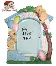 Vintage 3D Baby Photo Frame Teddy Bears, Balloons Free Stand fits 3.5x5 pictures - £14.34 GBP
