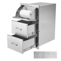 VEVOR 17x30x21 in Stainless Steel Outdoor Kitchen Drawer with Paper Towe... - $209.99