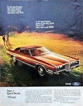 FORD LTD. &quot;Take a Quiet Break&quot; Country-Risen Sales-1971 Vintage Print Ad - $181.89 MXN