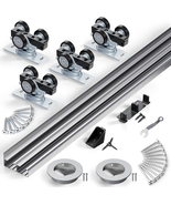 96" Bypass Sliding Door Hardware Kit for Cabinet Closet 2 Door System - $176.03