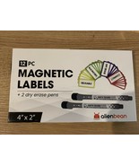 12 PC Magnetic Dry Erase Label Set with 2 Magnetic Pens + Built-in Erase... - $267.04 MXN