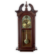 Bedford Clock Collection 38 Inch Chiming Pendulum Wall Clock in Cherry O... - $169.34