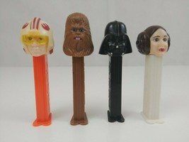 Vintage Lot of 4 Star Wars Pez Dispensers Luke Skywalker, Princesss Laya... - $9.89
