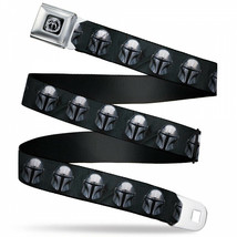 Star Wars The Mandalorain Bounty Hunter Icon Seatbelt Belt Black - £25.78 GBP