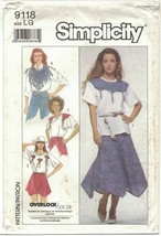 Simplicity 9118 Country Western Rodeo Top, Skirt, Shorts Misses Pattern Uncut - £8.10 GBP