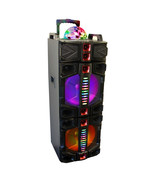 New Befree Dual 12&quot; Subwoofer Bluetooth Party Speaker w/ LED USB SD Micr... - $298.21